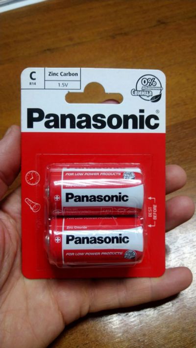 Лот: 24686924. Фото: 1. Батарейка Panasonic Zink Carbon... Батарейки, аккумуляторы, элементы питания