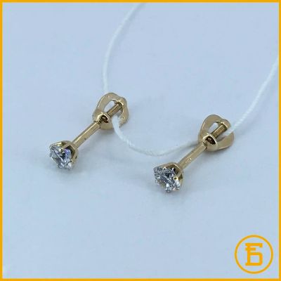 Лот: 11471673. Фото: 1. Золотые серьги 585 пробы. Вес... Серьги, каффы