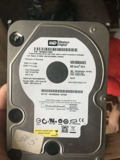 Лот: 11669751. Фото: 1. Western Digital WD4000AAKS. Жёсткие диски (HDD)