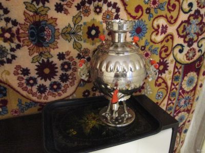 Лот: 13445873. Фото: 1. Самовар Петух на ножках и поднос... Предметы интерьера и быта