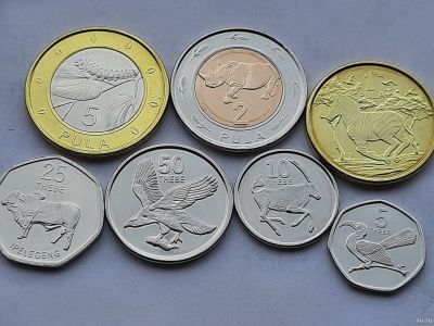 Лот: 18118773. Фото: 1. Набор монет Ботсваны, 7 шт. Без... Африка