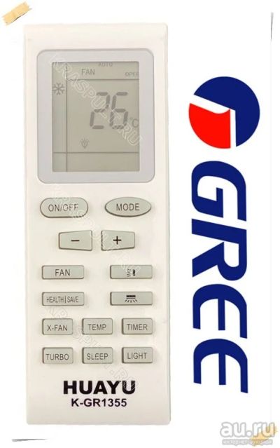 Лот: 15909245. Фото: 1. Пульт для кондиционера GREE K-GR1355. Пульты ДУ