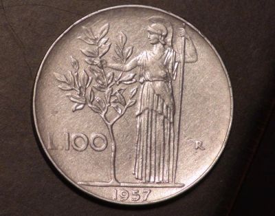 Лот: 4031618. Фото: 1. 100 лир 1957г. Италия. (а938). Европа