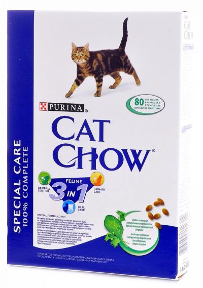 Лот: 7100476. Фото: 1. Кэт Чау 3 в 1 - Cat Chow 3 in... Корма