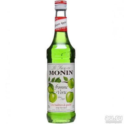 Лот: 17448831. Фото: 1. Сироп Monin Зеленое яблоко 1л. Приправы, специи