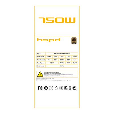 Лот: 25408304. Фото: 1. Новый. Блок питания ATX 750Вт... Корпуса, блоки питания
