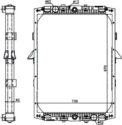 Лот: 3713814. Фото: 1. Радиатор daf f95 truck (87-97... Двигатель и элементы двигателя