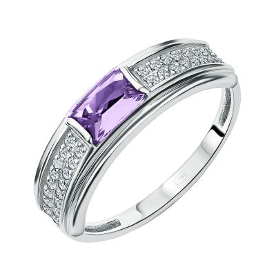 Лот: 23870895. Фото: 1. Серебряное кольцо с ювелирным... Кольца, перстни