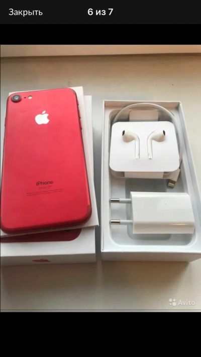 Лот: 12262511. Фото: 1. IPhone 7 RED 128gb. Смартфоны