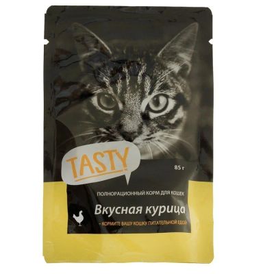 Лот: 13964083. Фото: 1. Tasty (Тэсти) Курица 85г пауч... Корма