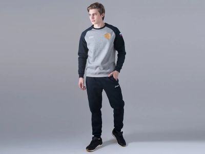 Лот: 12514591. Фото: 1. Спортивный костюм Asics зима черн-сер... Спортивные костюмы