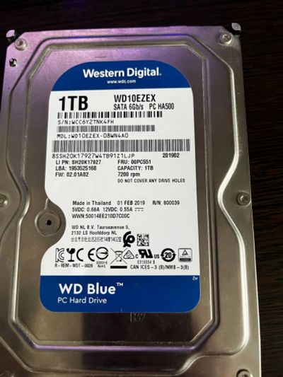 Лот: 24962254. Фото: 1. Жесткий диск WD Caviar Blue WD10EZEX. Жёсткие диски (HDD)