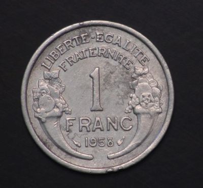 Лот: 3973487. Фото: 1. 1 франк 1958 г. Франция (а886). Европа