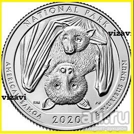 Лот: 15509240. Фото: 1. США 25 центов 2020. Американское... Америка