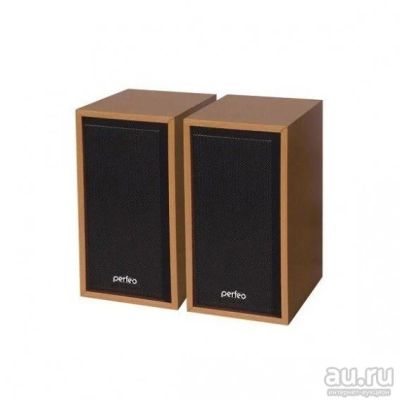 Лот: 14292484. Фото: 1. Колонки Perfeo 2.0 "Cabinet" бук... Активные акустические системы