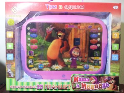 Лот: 3551042. Фото: 1. 3D планшет детский "Маша и медведь... Развивающие