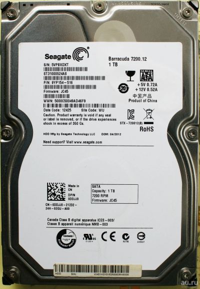 Лот: 17862444. Фото: 1. Seagate HDD 1Tb. Жёсткие диски (HDD)