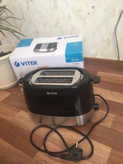 Лот: 11497172. Фото: 1. Тостер VITEK VT-1584 BK. Кухонная