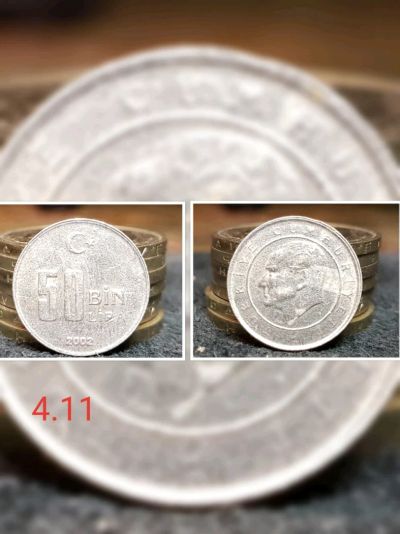 Лот: 11773151. Фото: 1. монета 50 бин лира 2002г. Турция. Остальные страны
