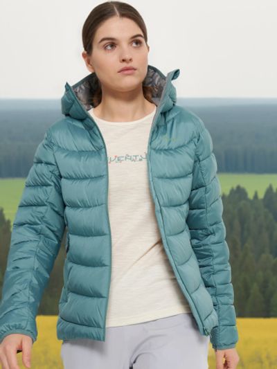 Лот: 24955712. Фото: 1. Пуховик женский Outventure, Зеленый. Легкие куртки, толстовки
