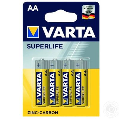 Лот: 21515121. Фото: 1. Батарейка AA Varta Super Life... Батарейки, аккумуляторы, элементы питания
