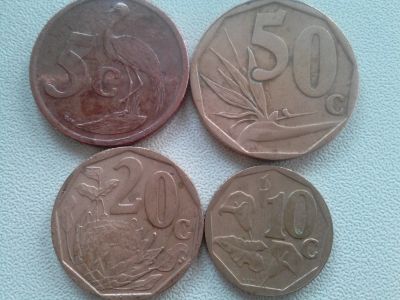 Лот: 14319630. Фото: 1. Набор монет ЮАР из 4 шт. Наборы монет