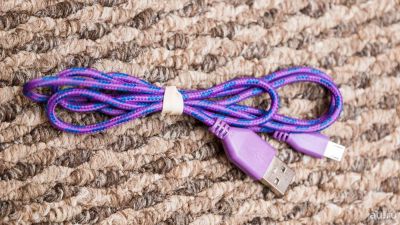 Лот: 8555694. Фото: 1. Шнурок micro USB в тканевой оплётке. Шлейфы, кабели, переходники