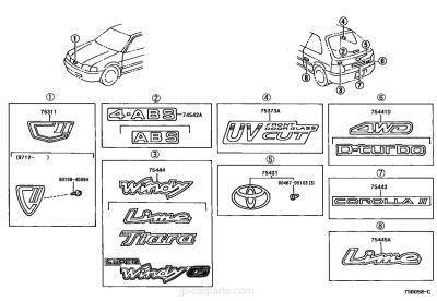 Лот: 11394907. Фото: 1. Эмблема 4WD Оригинал Toyota 75441-16320... Кузов