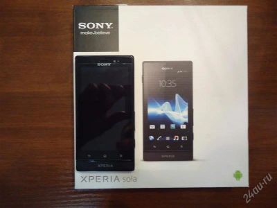 Лот: 2403682. Фото: 1. Sony Xperia Sola Black (Полный... Смартфоны