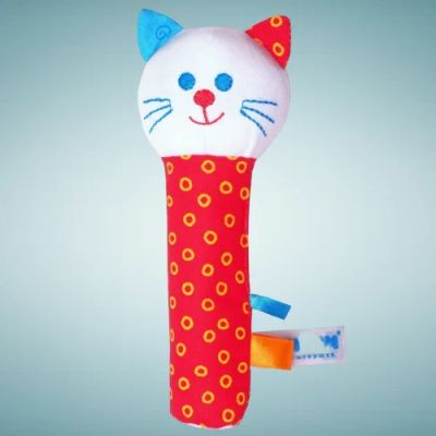 Лот: 16389845. Фото: 1. Погремушка Котик, Мякиши, новая. Для младенцев