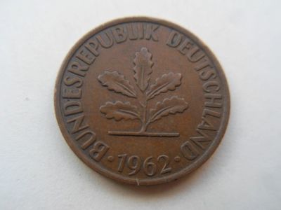 Лот: 11117492. Фото: 1. Германия 2 пфеннига 1962 (F). Германия и Австрия