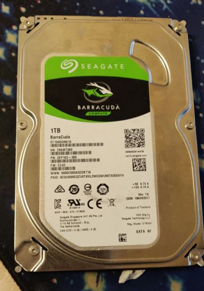 Лот: 18200149. Фото: 1. HDD 1 Тб, Seagete Sata-3, 7200... Жёсткие диски (HDD)