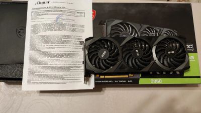 Лот: 20776065. Фото: 1. MSI rtx 3060 ventus 3x OC. Видеокарты