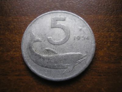 Лот: 8287707. Фото: 1. 5 лир 1954 год. Италия. Европа
