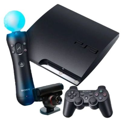 Лот: 19125645. Фото: 1. PS3 прошитая + 2 джойстика + ps... Игровые приставки, консоли