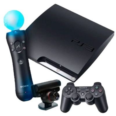 Лот: 19125645. Фото: 1. PS3 прошитая + 2 джойстика + ps... Консоли