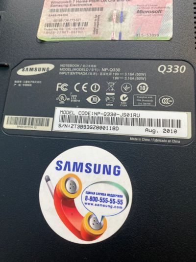 Лот: 25090135. Фото: 1. Ноутбук Samsung NP-Q330. Клавиатуры для ноутбуков