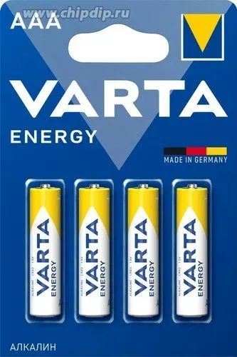 Лот: 25800296. Фото: 1. Элем.пит.VARTA LR3 BL-4 ENERGY... Батарейки, аккумуляторы, элементы питания
