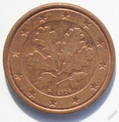 Лот: 2525564. Фото: 1. 1 евроцент 2004 год. Германия... Европа