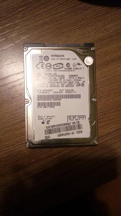 Лот: 10411932. Фото: 1. hdd 120 gb. Жёсткие диски (HDD)