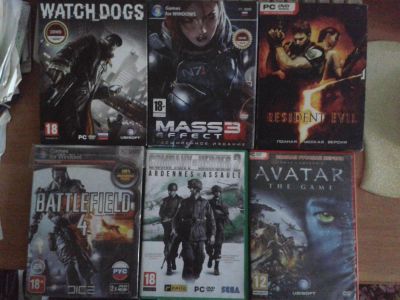 Лот: 7231000. Фото: 1. Игры для PC, Watchdogs,mass effect... Игры для ПК