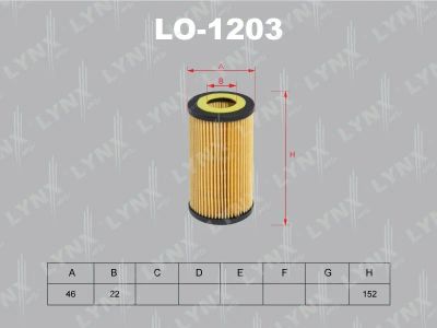 Лот: 13356960. Фото: 1. Lynx LO-1203 Масляный фильтр. Расходные материалы