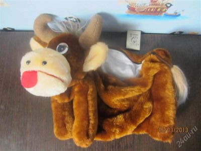 Лот: 2770959. Фото: 1. Игрушка Бычок с кармашком. Мягкие