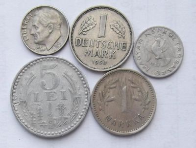 Лот: 6123902. Фото: 1. 5 иностранных монет. Остальные страны