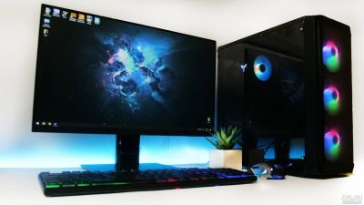Лот: 16928405. Фото: 1. Мощный игровой ПК i7(6 ядер /12... Компьютеры в сборе