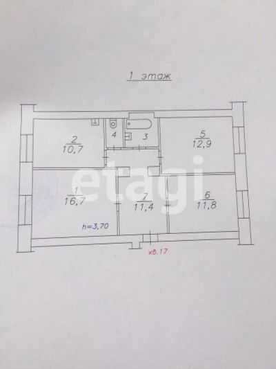 Лот: 25286853. Фото: 1. 3-комн. квартира , Красноярск... Квартиры, студии
