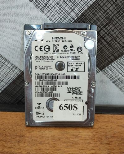 Лот: 19435082. Фото: 1. Жесткий диск SATA-II 2,5 Hitachi... Жёсткие диски (HDD)