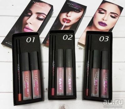 Лот: 9146111. Фото: 1. Набор для омбрэ на губах от huda. Макияж