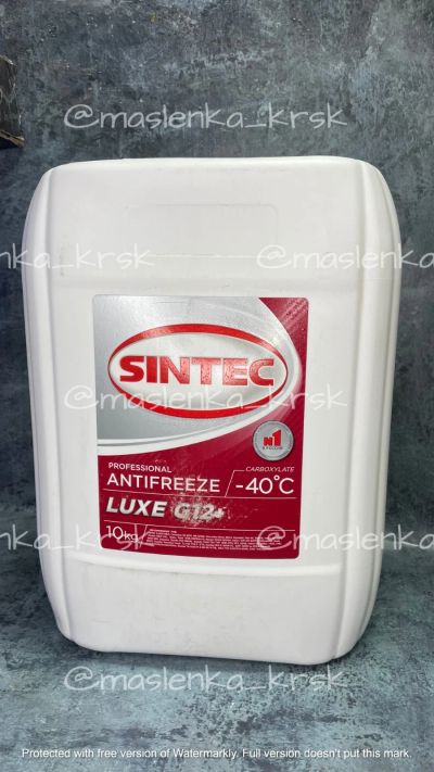Лот: 19100385. Фото: 1. Антифриз SIntec красный 10кг G12. Масла, жидкости
