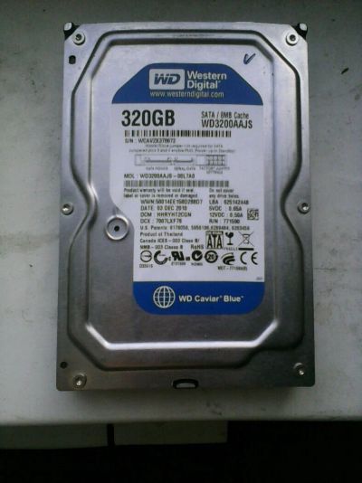 Лот: 11604003. Фото: 1. Wd blue 320gb. Жёсткие диски (HDD)